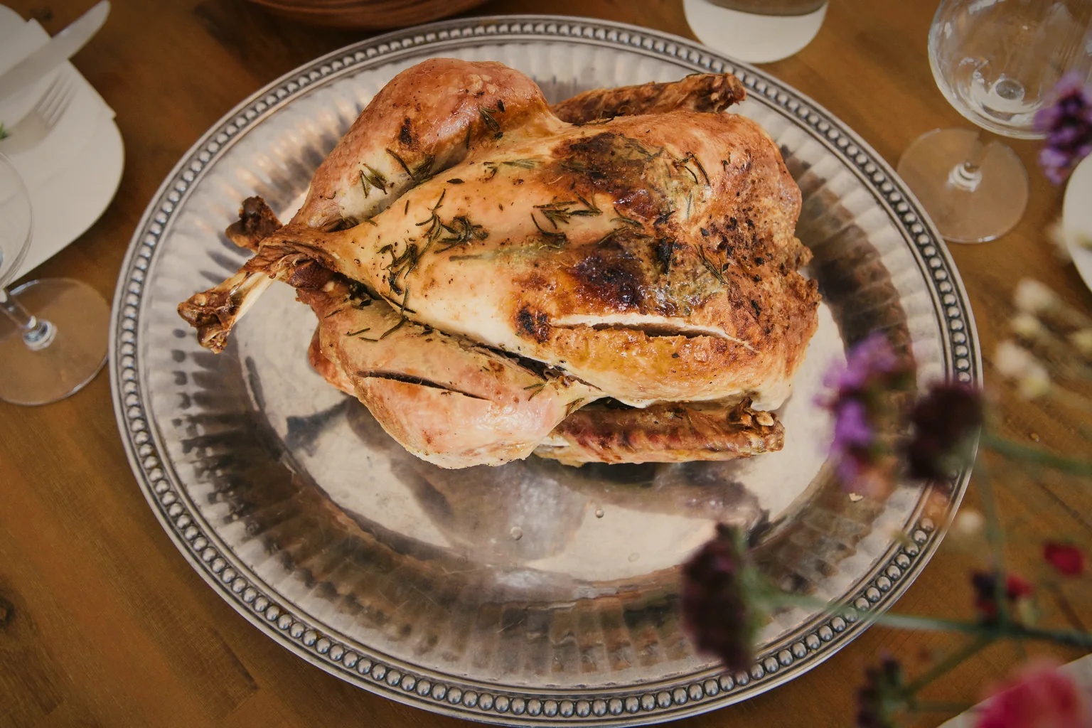 Golden roast chicken